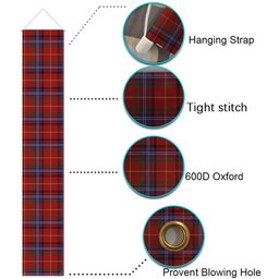 ScotsTee Shop Scottish Maynard Tartan Front Porch Sign Set, Hanging Banner Set