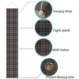 ScotsTee Shop Scottish Taylor Weathered Tartan Front Porch Sign Set, Hanging Banner Set