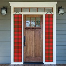 ScotsTee Shop Scottish Livingstone Modern Tartan Front Porch Sign Set, Hanging Banner Set