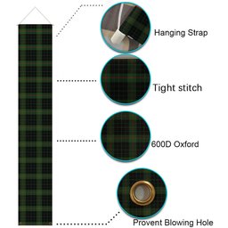 ScotsTee Shop Scottish Gunn VS Tartan Front Porch Sign Set, Hanging Banner Set
