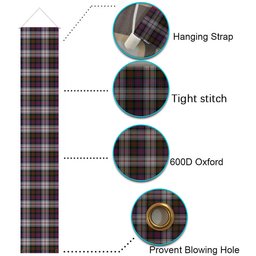 ScotsTee Shop Scottish MacDonald Dress Modern Tartan Front Porch Sign Set, Hanging Banner Set