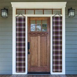 ScotsTee Shop Scottish MacDonald Dress Modern Tartan Front Porch Sign Set, Hanging Banner Set