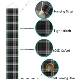 ScotsTee Shop Scottish McCallum Dress Tartan Front Porch Sign Set, Hanging Banner Set