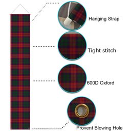 ScotsTee Shop Scottish MacNab 1950 Trade Version Tartan Front Porch Sign Set, Hanging Banner Set