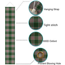 ScotsTee Shop Scottish MacDiarmid Dress Tartan Front Porch Sign Set, Hanging Banner Set