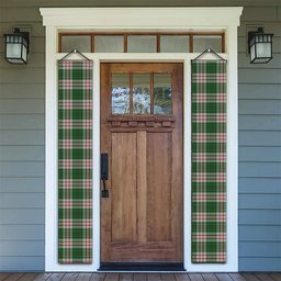 ScotsTee Shop Scottish MacDiarmid Dress Tartan Front Porch Sign Set, Hanging Banner Set