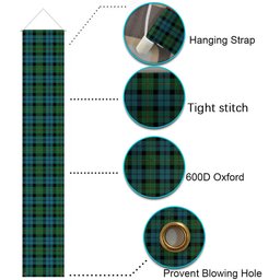 ScotsTee Shop Scottish MacEwan Ancient Tartan Front Porch Sign Set, Hanging Banner Set