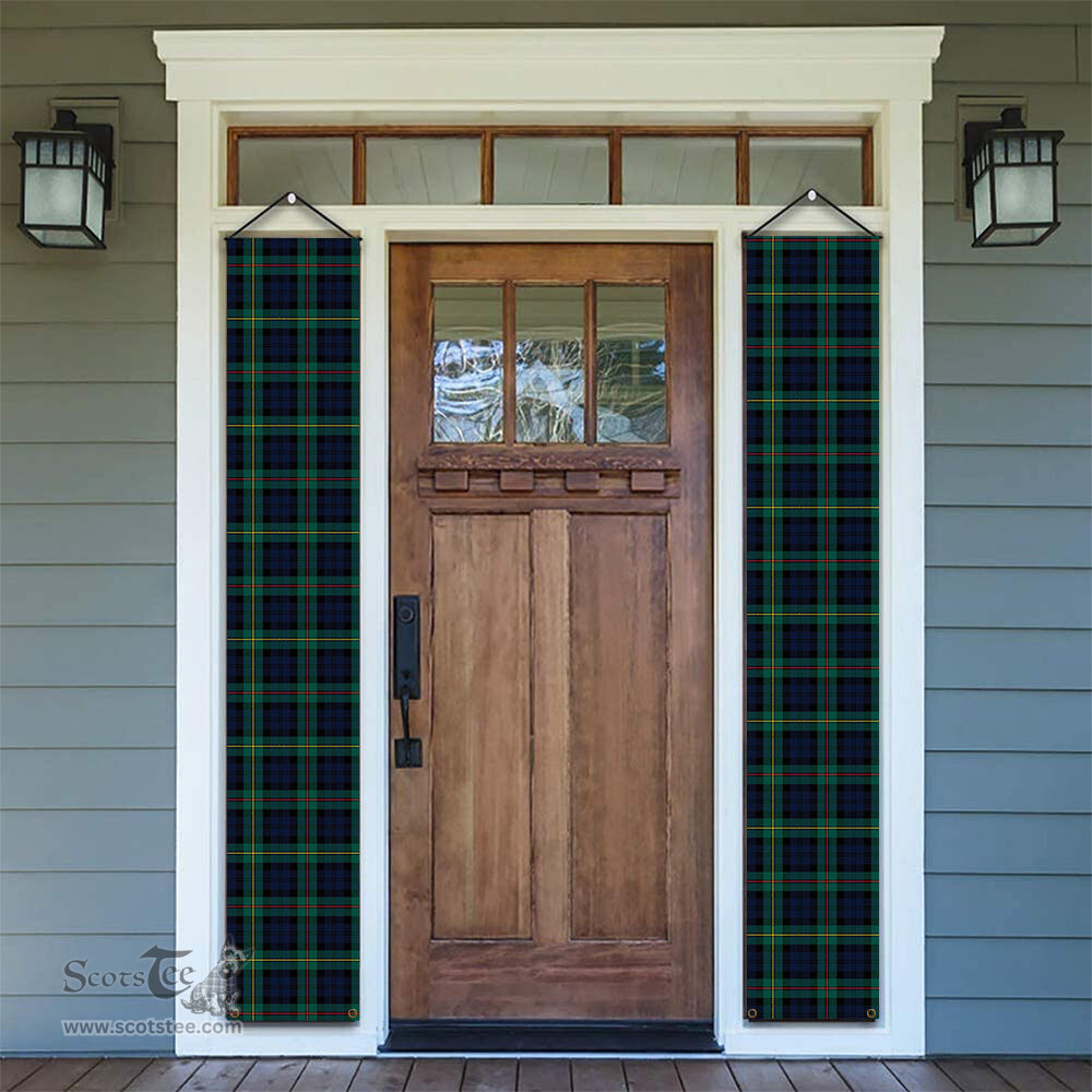 ScotsTee Shop Scottish McEwan Modern Tartan Front Porch Sign Set, Hanging Banner Set