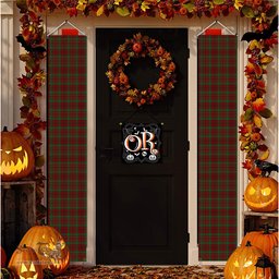 ScotsTee Shop Scottish MacDonell of Keppoch 3 Tartan Front Porch Sign Set, Hanging Banner Set
