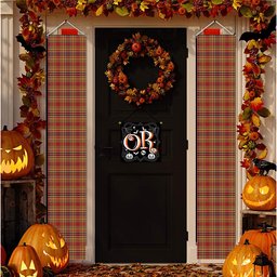 ScotsTee Shop Scottish MacGlashan Tartan Front Porch Sign Set, Hanging Banner Set