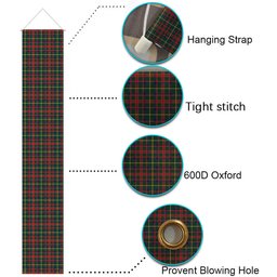 ScotsTee Shop Scottish MacIntosh Hunting Modern Tartan Front Porch Sign Set, Hanging Banner Set