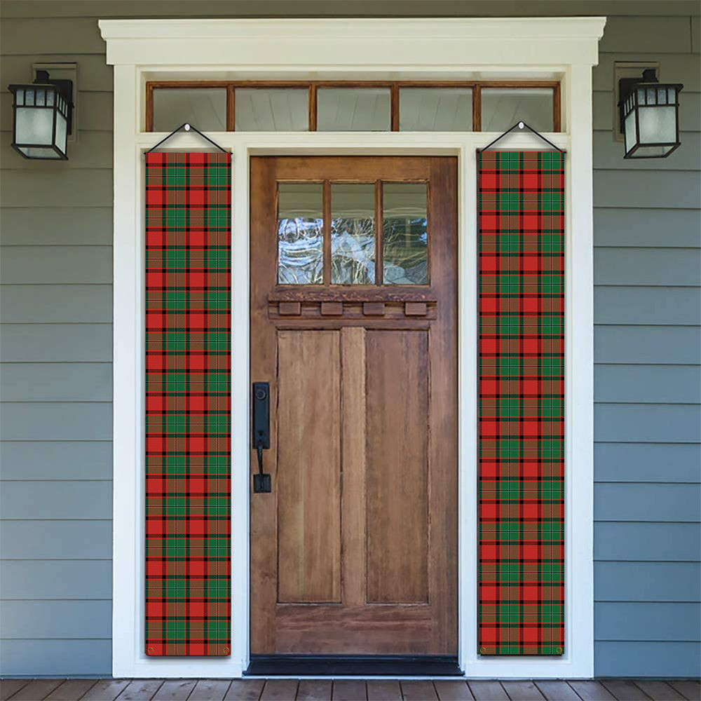 ScotsTee Shop Scottish McPhail Ancient Tartan Front Porch Sign Set, Hanging Banner Set