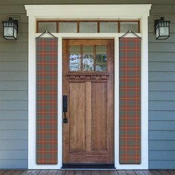 ScotsTee Shop Scottish McConnell Weathered Tartan Front Porch Sign Set, Hanging Banner Set