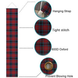 ScotsTee Shop Scottish Thomson 2 Tartan Front Porch Sign Set, Hanging Banner Set