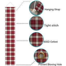 ScotsTee Shop Scottish McFie Dress Modern Tartan Front Porch Sign Set, Hanging Banner Set