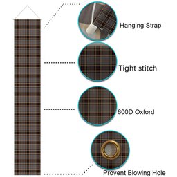 ScotsTee Shop Scottish Thomson special grey Tartan Front Porch Sign Set, Hanging Banner Set