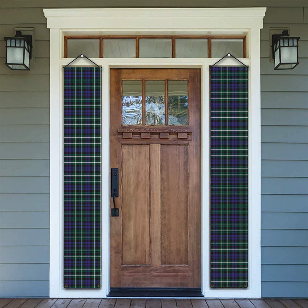 ScotsTee Shop Scottish Graham of Montrose Modern Tartan Front Porch Sign Set, Hanging Banner Set