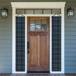 ScotsTee Shop Scottish Graham of Montrose Modern Tartan Front Porch Sign Set, Hanging Banner Set