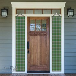 ScotsTee Shop Scottish Kennedy Ancient Clan Tartan Front Porch Sign Set, Hanging Banner Set