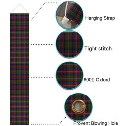 ScotsTee Shop Scottish Hargis Tartan Front Porch Sign Set, Hanging Banner Set