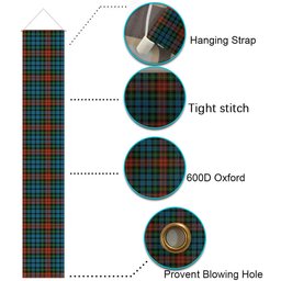 ScotsTee Shop Scottish Langston Tartan Front Porch Sign Set, Hanging Banner Set