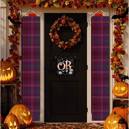 ScotsTee Shop Scottish McCall (Caithness) Tartan Front Porch Sign Set, Hanging Banner Set