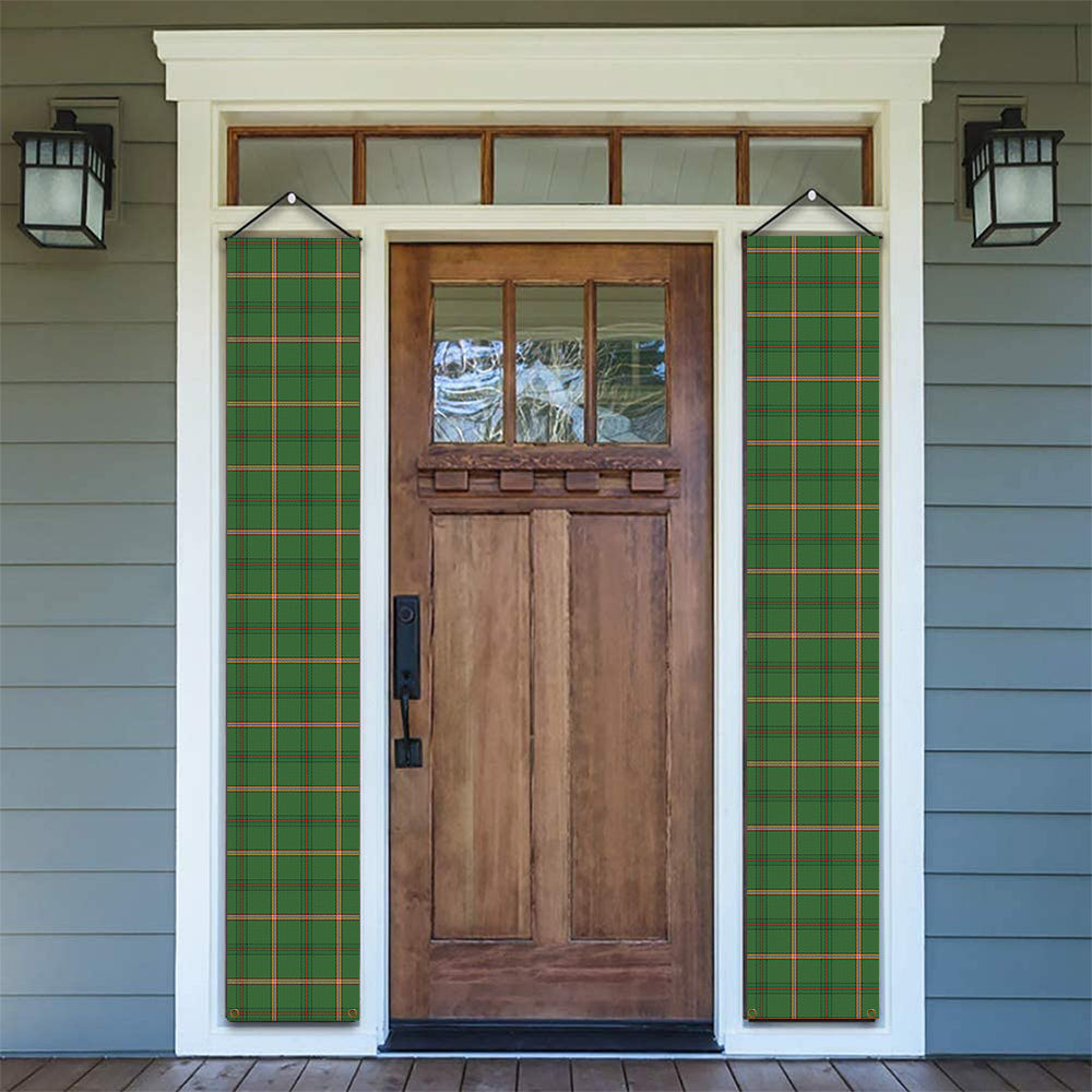 ScotsTee Shop Scottish Strachan Hunting Ancient Tartan Front Porch Sign Set, Hanging Banner Set