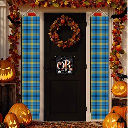 ScotsTee Shop Scottish Laing SC Tartan Front Porch Sign Set, Hanging Banner Set