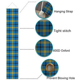 ScotsTee Shop Scottish Laing SC Tartan Front Porch Sign Set, Hanging Banner Set