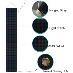 ScotsTee Shop Scottish Urquhart Tartan Front Porch Sign Set, Hanging Banner Set