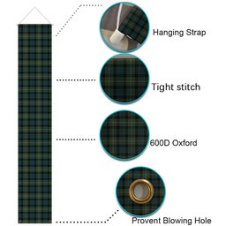 ScotsTee Shop Scottish Whitson Tartan Front Porch Sign Set, Hanging Banner Set
