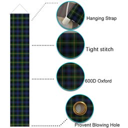 ScotsTee Shop Scottish Gordon 2 Tartan Front Porch Sign Set, Hanging Banner Set
