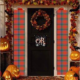 ScotsTee Shop Scottish Sinclair Ancient Tartan Front Porch Sign Set, Hanging Banner Set