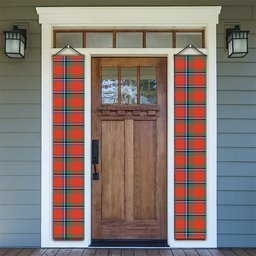 ScotsTee Shop Scottish Sinclair Ancient Tartan Front Porch Sign Set, Hanging Banner Set