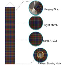 ScotsTee Shop Scottish McBeth Tartan Front Porch Sign Set, Hanging Banner Set
