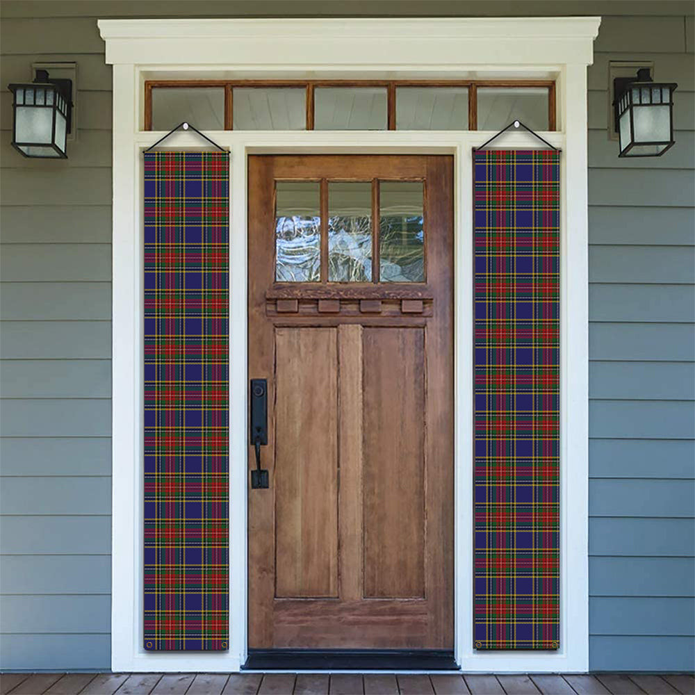 ScotsTee Shop Scottish McBeth Tartan Front Porch Sign Set, Hanging Banner Set