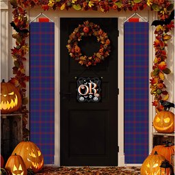 ScotsTee Shop Scottish Lynch Tartan Front Porch Sign Set, Hanging Banner Set