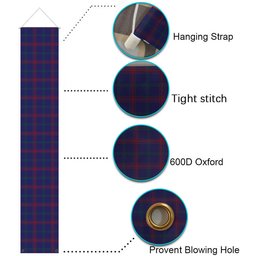 ScotsTee Shop Scottish Lynch Tartan Front Porch Sign Set, Hanging Banner Set