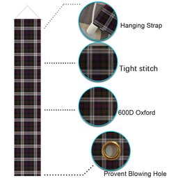 ScotsTee Shop Scottish MacDonald Dress Tartan Front Porch Sign Set, Hanging Banner Set