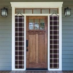 ScotsTee Shop Scottish MacDonald Dress Tartan Front Porch Sign Set, Hanging Banner Set