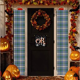 ScotsTee Shop Scottish MacDowall Ancient Tartan Front Porch Sign Set, Hanging Banner Set