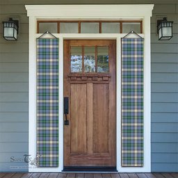 ScotsTee Shop Scottish MacDowall Ancient Tartan Front Porch Sign Set, Hanging Banner Set