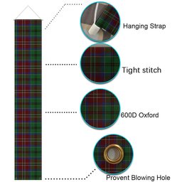 ScotsTee Shop Scottish MacCulloch Tartan Front Porch Sign Set, Hanging Banner Set