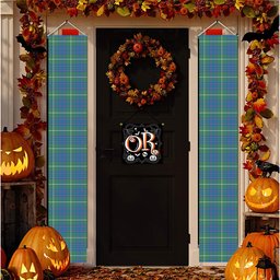 ScotsTee Shop Scottish MacIntyre Hunting Ancient Tartan Front Porch Sign Set, Hanging Banner Set