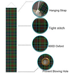 ScotsTee Shop Scottish MacDuff Hunting Ancient Tartan Front Porch Sign Set, Hanging Banner Set