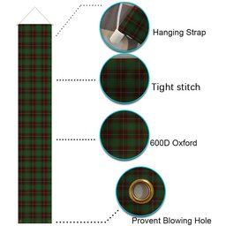 ScotsTee Shop Scottish McPhee Hunting Tartan Front Porch Sign Set, Hanging Banner Set