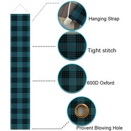 ScotsTee Shop Scottish Morgan Ancient Tartan Front Porch Sign Set, Hanging Banner Set