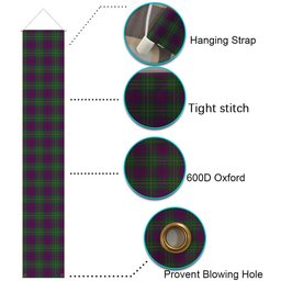 ScotsTee Shop Scottish Singh Tartan Front Porch Sign Set, Hanging Banner Set
