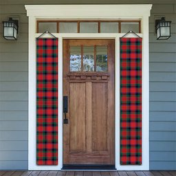 ScotsTee Shop Scottish McDuff Modern Tartan Front Porch Sign Set, Hanging Banner Set