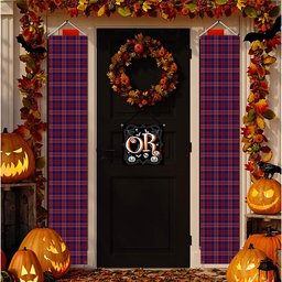 ScotsTee Shop Scottish Yoichi Tartan Front Porch Sign Set, Hanging Banner Set